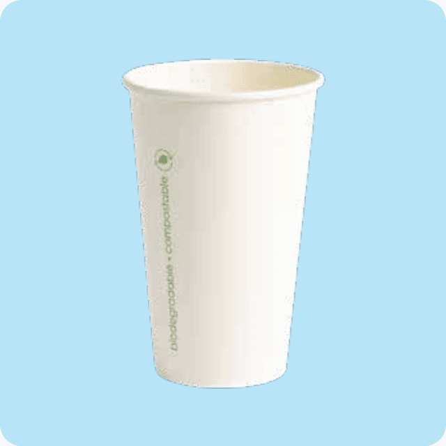 Vaso blanco 16 oz bebida caliente - Caja 1,000 pzas (20 paq. x 50)